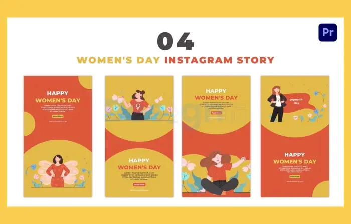 Women's Day 2D Character Instagram Story